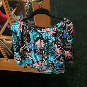 Floral off the shoulder top